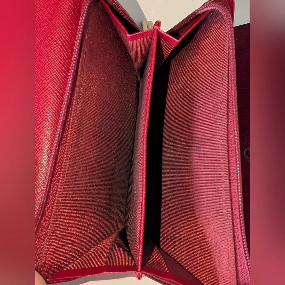 Burberry Red Leather Wallet